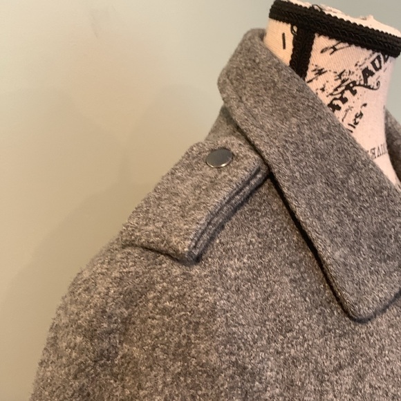 LOFT Gray Flannel Moto Bomber Short Lightweight Jacket Women’s XS Extra Small - Picture 2 of 9